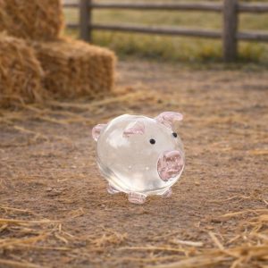 Glass Pig Ornament